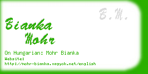 bianka mohr business card